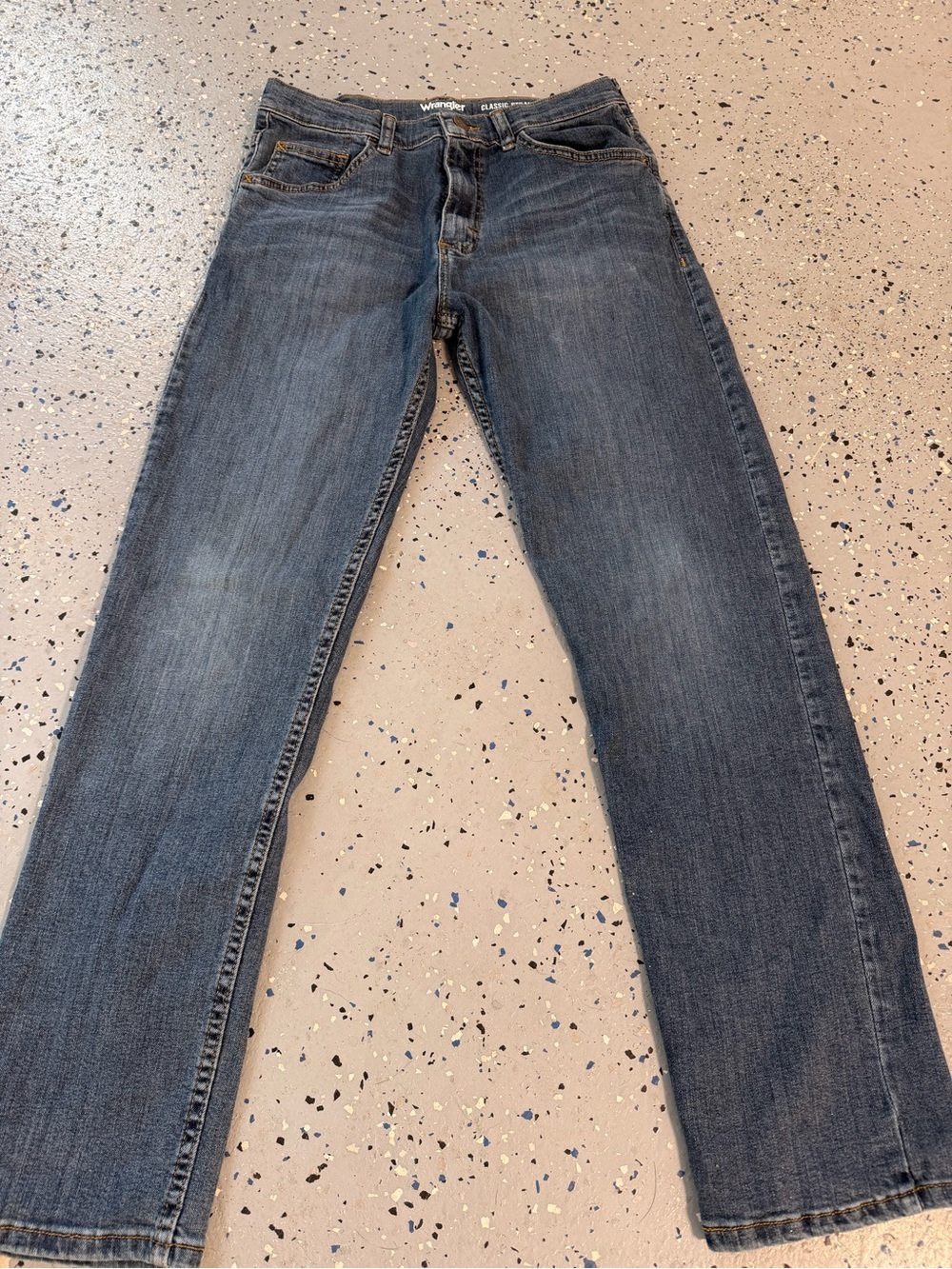 Wrangler Junior Girls Medium Wash Straight Jeans - Faded Blue